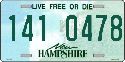 NH license plate 1410478