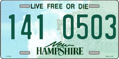 NH license plate 1410503