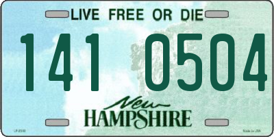 NH license plate 1410504