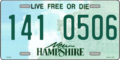 NH license plate 1410506