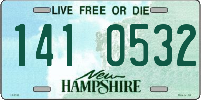 NH license plate 1410532