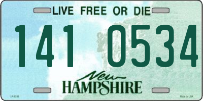 NH license plate 1410534