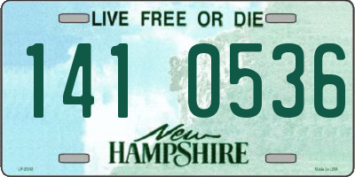 NH license plate 1410536
