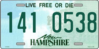 NH license plate 1410538