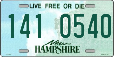 NH license plate 1410540
