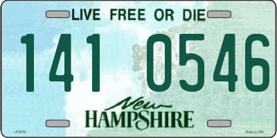 NH license plate 1410546