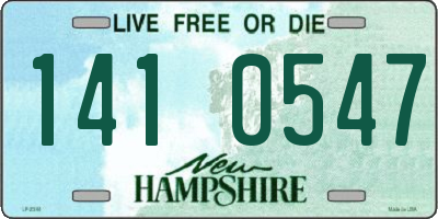 NH license plate 1410547