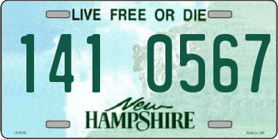 NH license plate 1410567