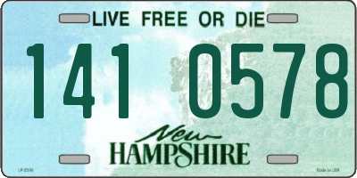 NH license plate 1410578