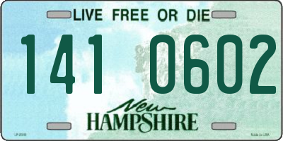 NH license plate 1410602