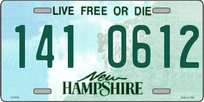 NH license plate 1410612