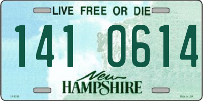 NH license plate 1410614