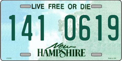 NH license plate 1410619