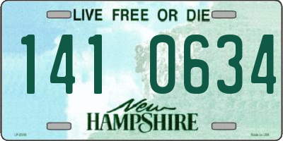NH license plate 1410634
