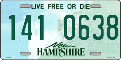 NH license plate 1410638