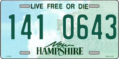 NH license plate 1410643