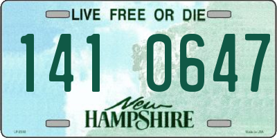 NH license plate 1410647