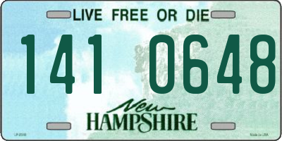 NH license plate 1410648