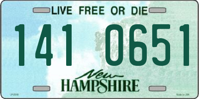 NH license plate 1410651