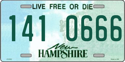 NH license plate 1410666