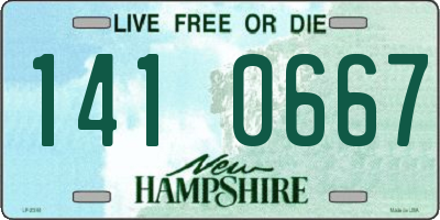 NH license plate 1410667