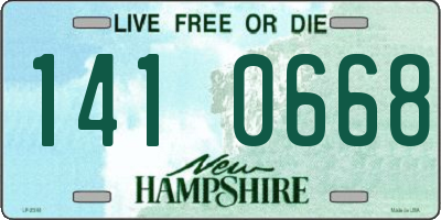 NH license plate 1410668