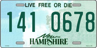 NH license plate 1410678