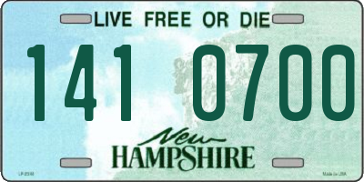 NH license plate 1410700