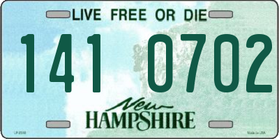 NH license plate 1410702