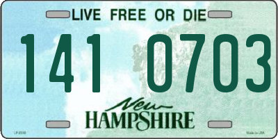 NH license plate 1410703