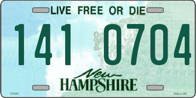 NH license plate 1410704