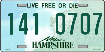 NH license plate 1410707