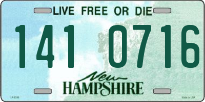 NH license plate 1410716