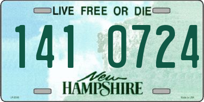 NH license plate 1410724