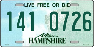NH license plate 1410726