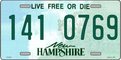 NH license plate 1410769