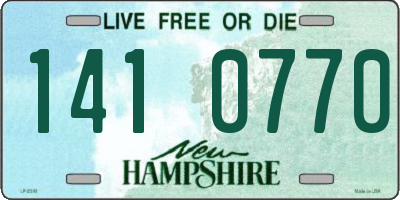 NH license plate 1410770