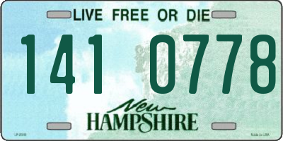 NH license plate 1410778