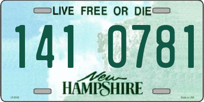 NH license plate 1410781