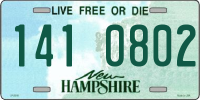 NH license plate 1410802