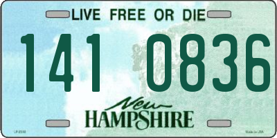 NH license plate 1410836