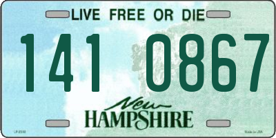 NH license plate 1410867