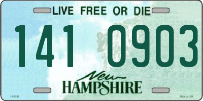NH license plate 1410903