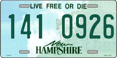 NH license plate 1410926