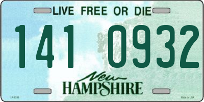 NH license plate 1410932