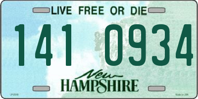 NH license plate 1410934