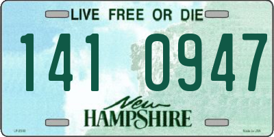 NH license plate 1410947