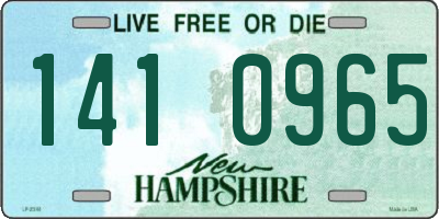 NH license plate 1410965