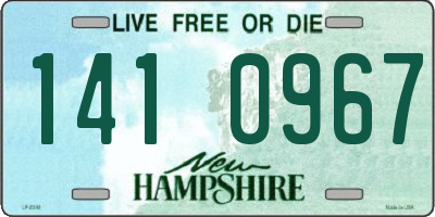 NH license plate 1410967