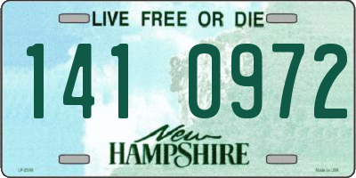 NH license plate 1410972